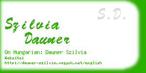 szilvia dauner business card